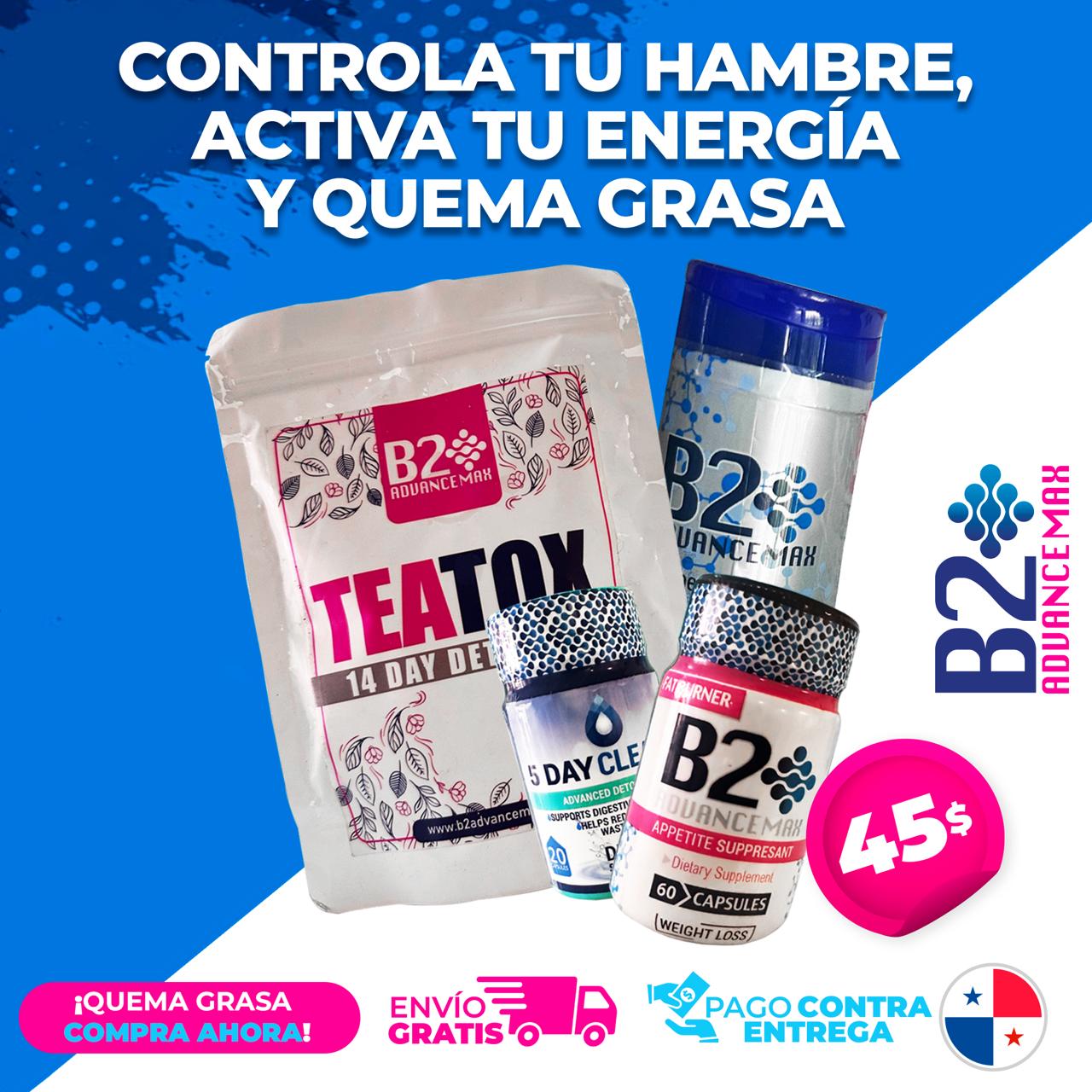 KIT FULL B2 + DETOX + TEATOX + GEL REDUCTOR